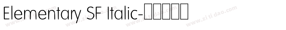 Elementary SF Italic字体转换